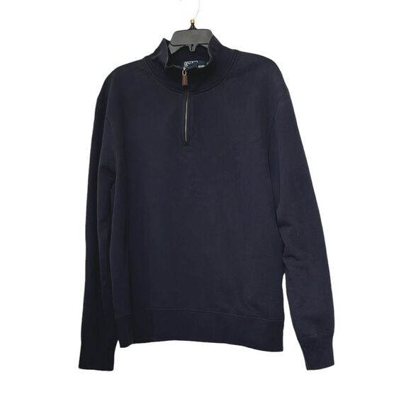 Polo by Ralph Lauren | Vintage Men’s 1/4 Zip Navy Blue Sweatshirt - Picture 1 of 13